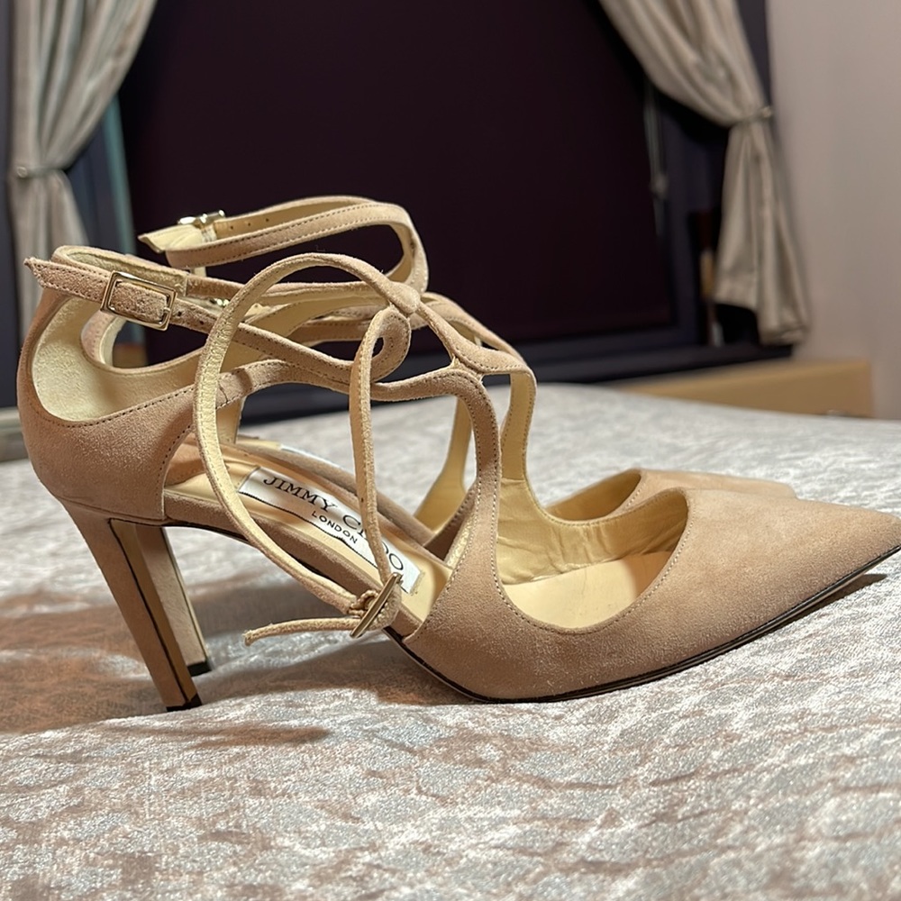 Jimmy Choo Suede Blush Pumps Size 36.5 - Picture 4 of 9